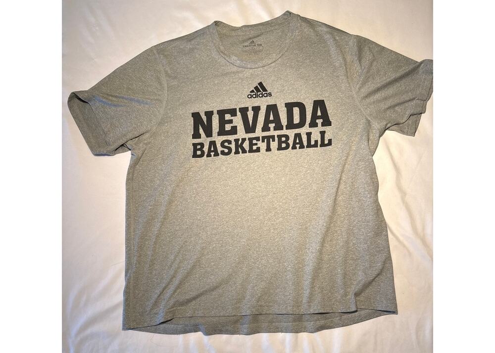 Adidas Nevada Basketball Creator Tee Mens Large Gray Short Sleeve T Shirt